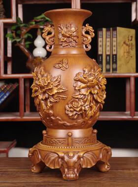 现货中式花瓶摆件家居新房客厅玄关电视柜酒柜装饰V品新居进火乔