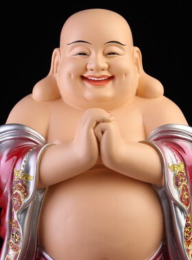 速发笑佛站像大肚开心弥勒室像菩萨树脂仿铜像家用招财供奉办公佛