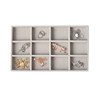 Gray velvet jewelry tray jewelry display props ring necklace earring bracelet jewelry storage box display tray