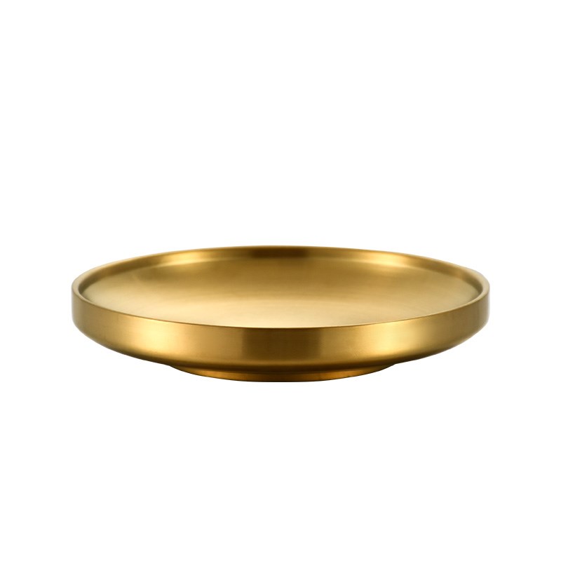 速发04不锈钢韩式酱形色米饭碗圆料金碟泡菜碟料理调料碟小菜碟盘 - 图3