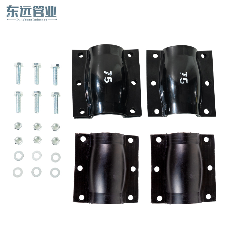 钢板抢修接pe抢修节 PPR PVC补漏器pe管快速接头 加厚钢板哈夫节 - 图1