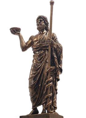 希腊医神复古样板间摆件神话人物雕塑酒吧模型工艺礼品摆饰装饰品