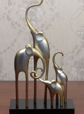 现代简约轻奢家居招财装饰品客厅电视柜酒柜玄关极简雕塑大象摆件