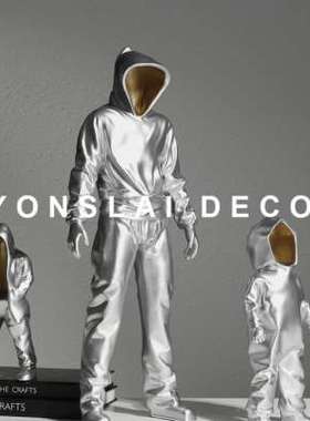 现代抽象艺术人物卡通雕塑摆件儿童房样板房间客厅玄关柜软装饰品