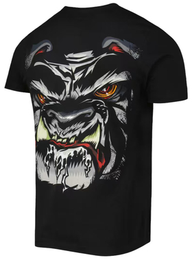 MEN' S BLACK  JOHN BEWARE OF DOG RETRO T-SHIRT塞纳大狗T恤男