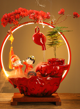 速发创意婚庆流装摆件结婚送新人婚物礼房布置情人节礼品陶瓷水饰