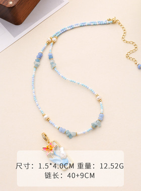 淡水珍珠不掉色多巴胺串珠项链