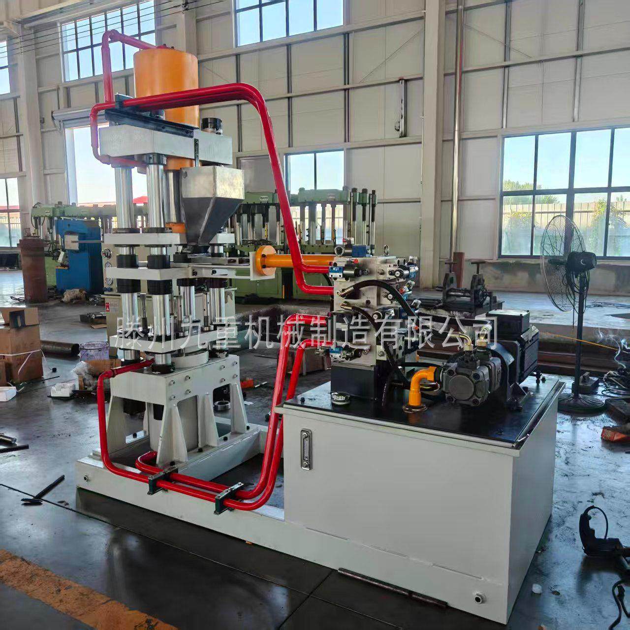 四柱五梁金刚粉压力机伺服快速自动布料钻石粉油压机配带模具,淘宝优惠券,粉丝福利购,淘宝优惠卷