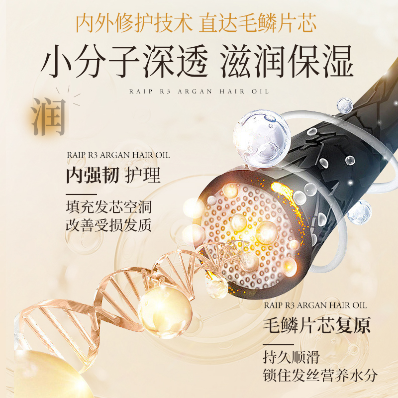 韩国RAIP露博森R3摩洛哥护发精油防毛躁保湿护发持久留香官方正品