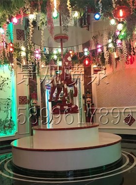 玻璃钢旋转木马雕塑美陈橱窗木马婚礼婚庆坐人落地摆件摄影道具