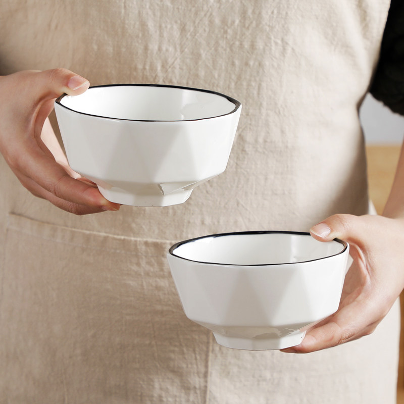 菲美特餐饮具2025新款高颜值家用陶瓷北欧简约6英寸碗创意吃饭碗