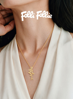 FolliFollie三瓣繁花项链吊坠