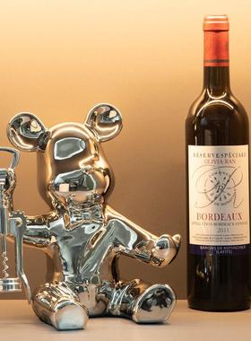 乔迁新居暴力熊架子高档客厅饭厅摆件酒柜装饰品家居电视柜摆设