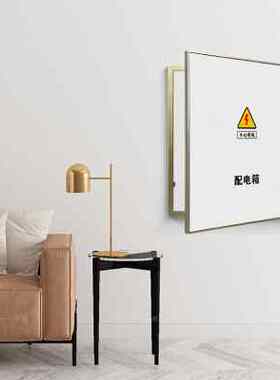 好货强弱电箱实木底框遮挡装饰画配电箱盒子遮挡开门式多媒体盒子