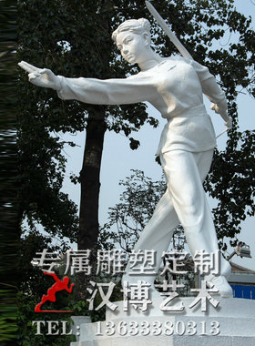 玻璃钢仿铜人物雕塑景观广场铸铜练武术人物雕像铜雕人物像定制做