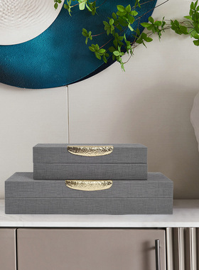 新中式样板房首饰盒收纳饰品盒摆件现代卧室样品屋展示中心书柜展