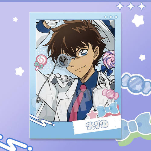 名侦探柯南棒棒糖系列灰原哀基德安室透拍立得收藏小卡痛包装饰 - 图1