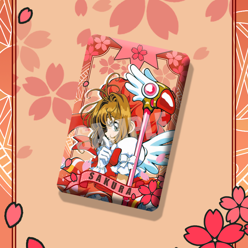 魔法少女樱百变小樱动漫周边方形徽章吧唧装饰小樱小可知世礼物 - 图0