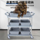 Three-layer plastic dining cart hotel dining cart hotel commercial trolley restaurant mobile food truck wine truck