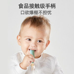 法国beaba辅食勺婴儿勺子宝宝学吃训练勺不锈钢叉勺儿童餐具套装