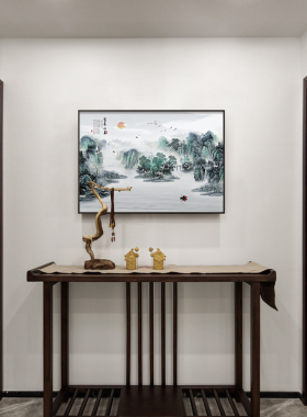 好货新中式电表箱装饰画山水画电闸箱配电箱遮挡挂画空开箱开关盒