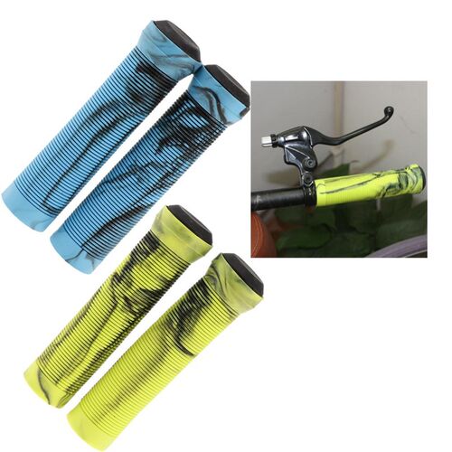 极速1 Pairs Rubber Handlebar Grips,Lock-on Grip Handle Bar E - 图0