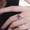DOACH colorful butterfly snake 925 sterling silver butterfly ring