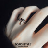 DOACH original niche design feather ring sterling silver
