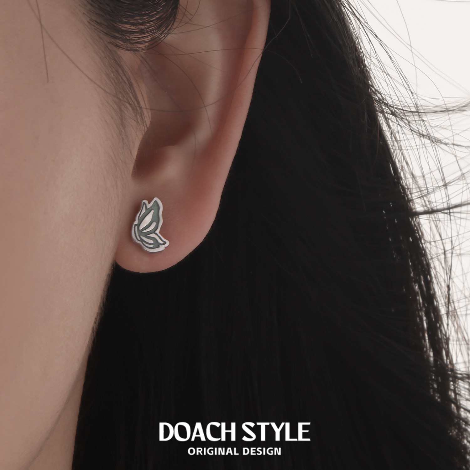 DOACH 心动蝴蝶耳钉轻奢小众设计感S925纯银耳饰高级感甜酷耳环,淘宝优惠券,粉丝福利购,淘宝优惠卷