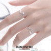 S925 sterling silver fish couple ring cool feeling ring