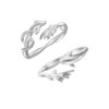 S925 sterling silver fish couple ring cool feeling ring
