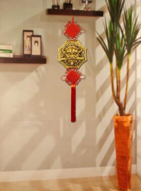 狮子咬剑挂件铜狮头八卦镜虎头牌兽头吞口海神门到门厕所门装饰