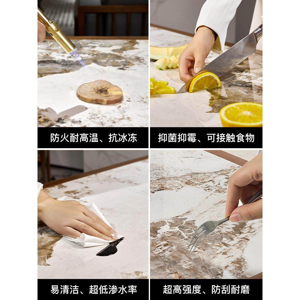 北美黑胡桃木餐桌现代简约轻奢家用岩板餐桌全实木饭桌长方形桌子,淘宝优惠券,粉丝福利购,淘宝优惠卷