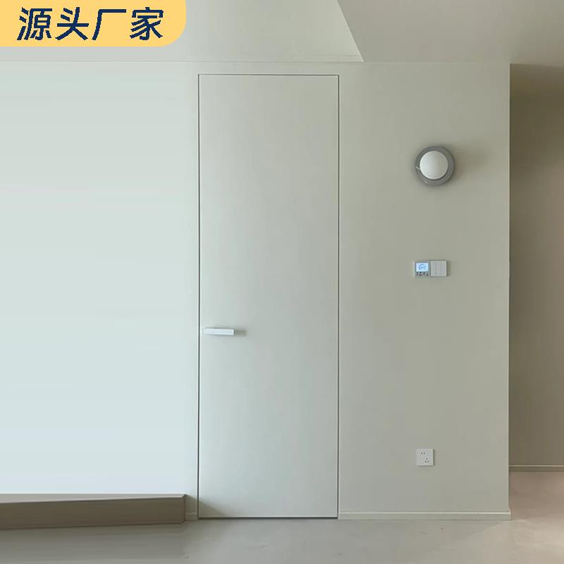 隐形门暗门涂料门无框门极窄边框室内生态铝蜂窝木门极简卧室房门 - 图1