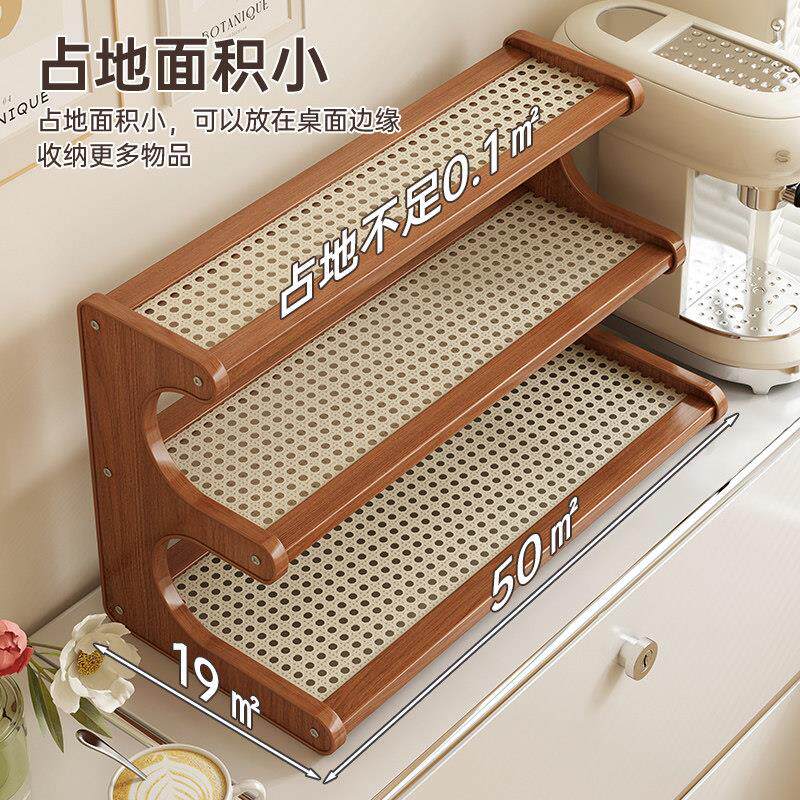 Desktop water cup rack, storage rack, ancient rack, multi-layer tea set, teapot storage and display rack, storage tea rack, antique