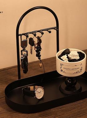 玄关摆件入户钥匙收纳摆件装饰高级感小众乔迁新居礼物中古风鞋柜