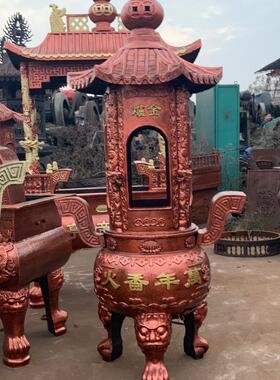 铸铁化钱炉元宝炉寺庙烧纸炉宗祠化宝炉祠堂香火炉圆形烧金炉银炉