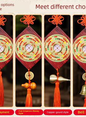 罗盘挂件杨公三合罗盘高精度专业黄铜三元随身指南针罗经仪挂饰