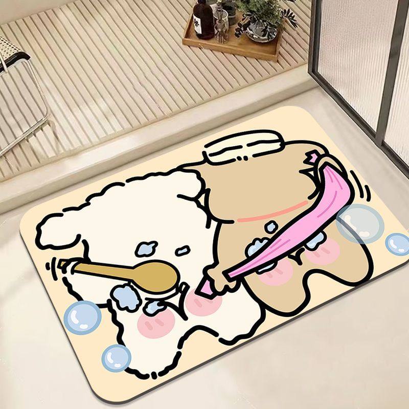 浴室硅藻泥地垫吸水防滑速干脚垫子家用厕所卫生间门口耐脏地毯,淘宝优惠券,粉丝福利购,淘宝优惠卷