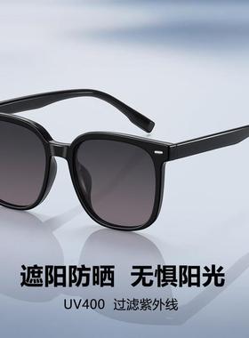 渐变紫色女士墨镜女款2025新款显脸小防紫外线偏光太阳眼镜方圆脸