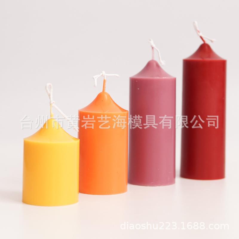 diy蜡烛模具 教堂头尖顶圆柱蜡烛模具蜡烛分体尖顶塑料模具 - 图0
