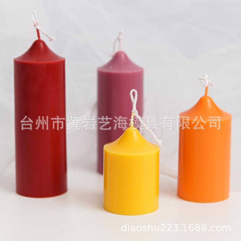 diy蜡烛模具 教堂头尖顶圆柱蜡烛模具蜡烛分体尖顶塑料模具 - 图2