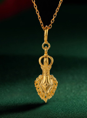 S925纯银文殊剑吊坠藏传民族风随身佛珠配饰纯银镀金男女款吊坠