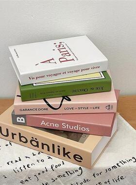 极速约粉色少女心杂志风英文假书仿真书装饰品道具摆设创意客厅摆