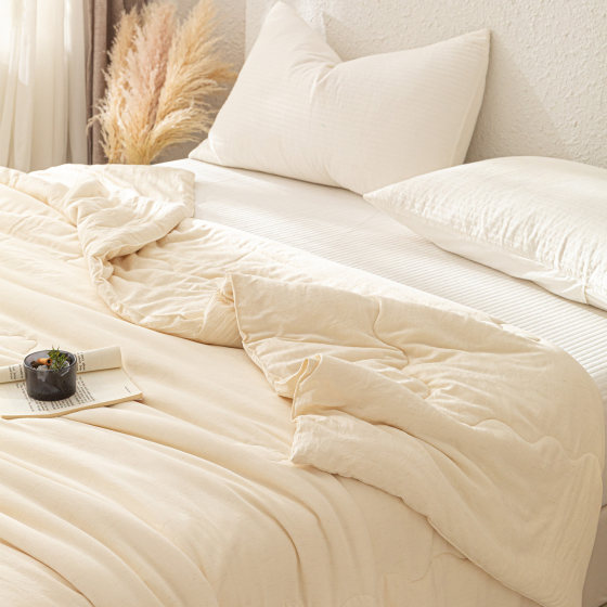 Red bean Xinjiang cotton and linen air conditioning quilt summer cooling quilt