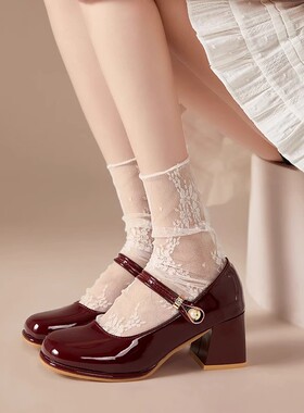白色蕾丝袜子女春秋款堆堆袜