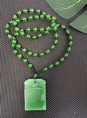 仿玉项链仿和田玉男女情侣挂件长款毛衣链转运直播福利