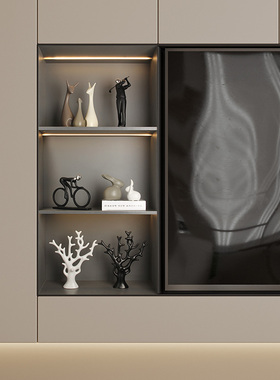 速发电视柜组合家居装饰品摆件客酒厅柜餐厅桌意轻奢风陶瓷创面小