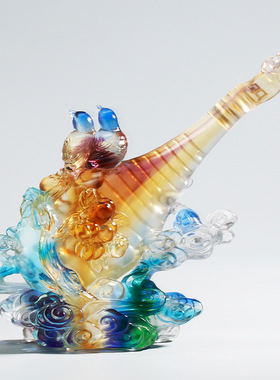 速发琉璃喜鹊鸳婚礼物送闺蜜结电客厅鸯视柜轻奢家居装饰摆件