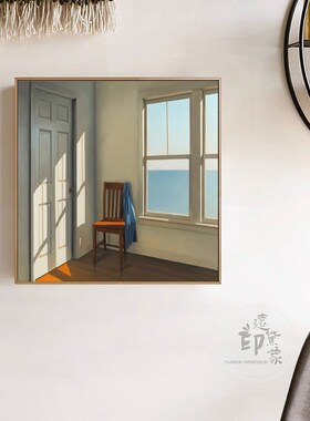 速发简约光房间窗户装饰画小众艺术餐厅民俗景发背沙墙挂画